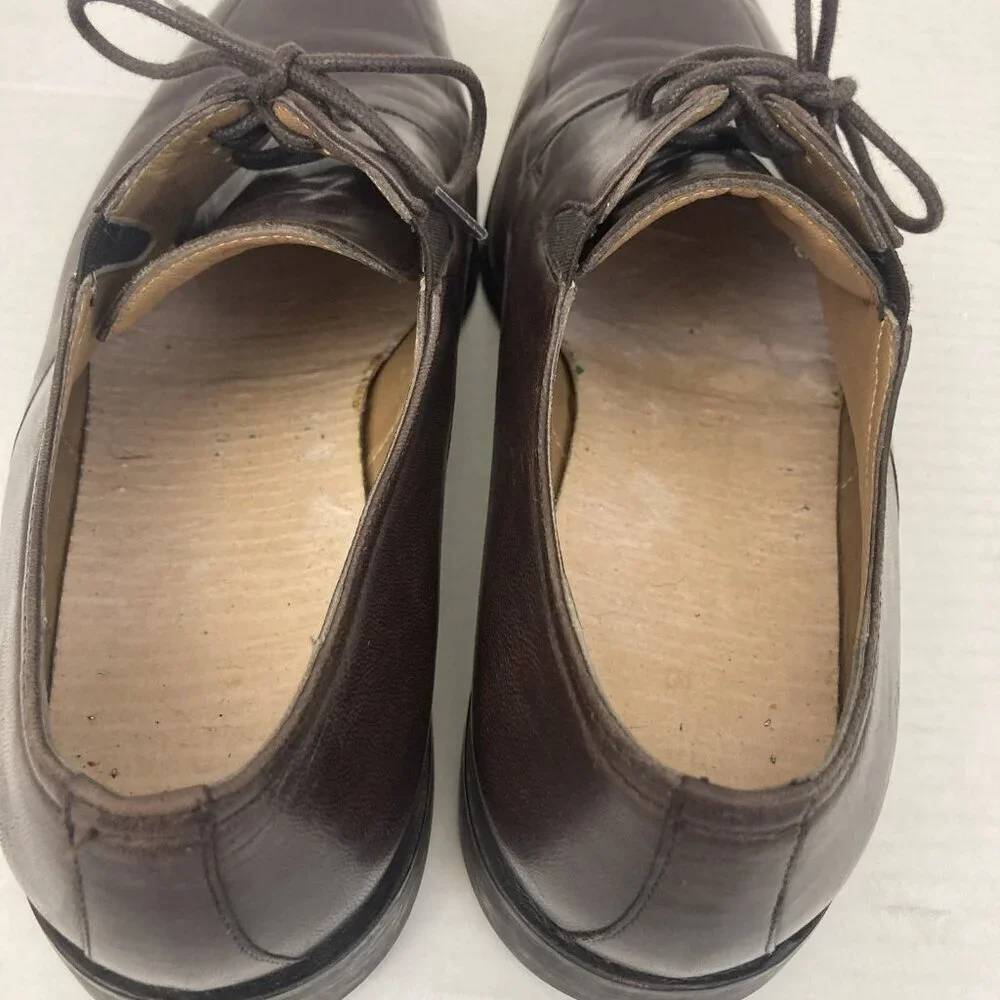 Bruno Magli Leather Lace Up Dress‎ Shoes Mens Size 8.5 Brown Rununcolo Oxford